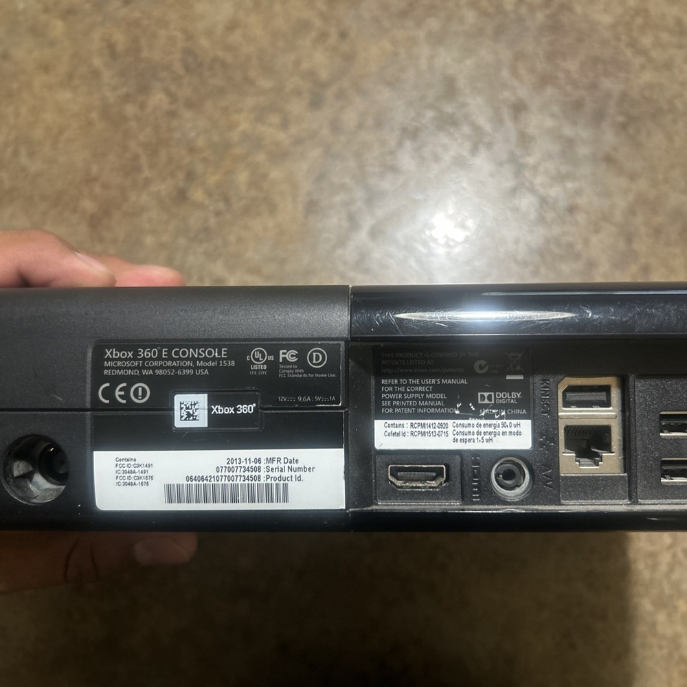 Xbox 360 E Console Model 1538 Black Untested Console Only 2013 - Picture 4 of 4